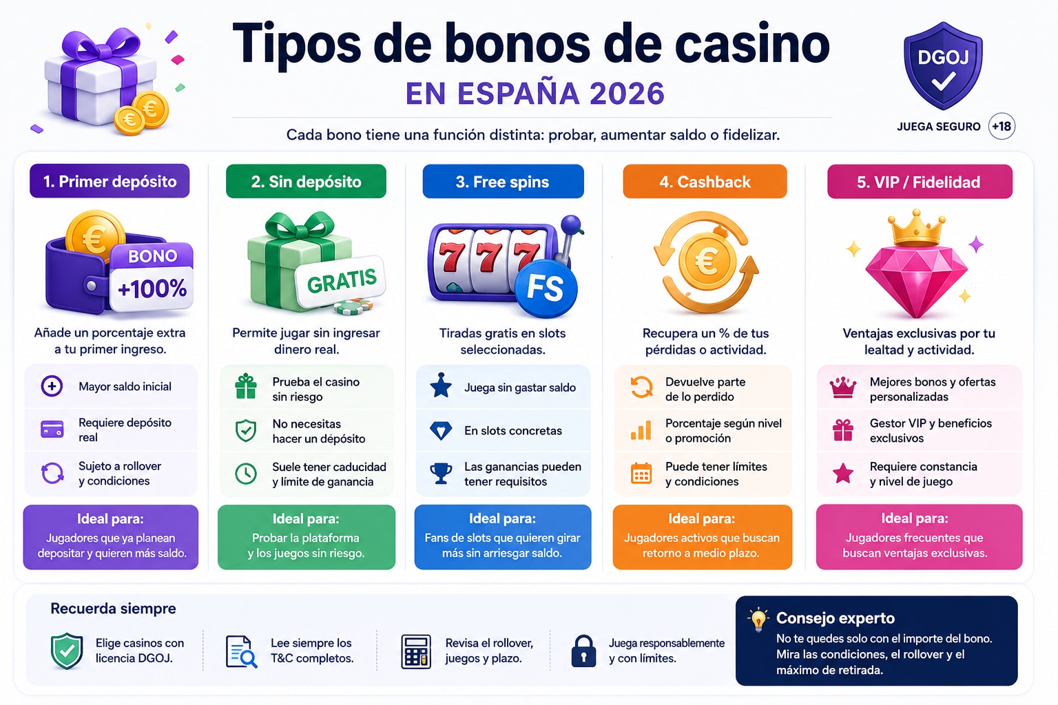 Los mejores bonos de casino online en España 2026