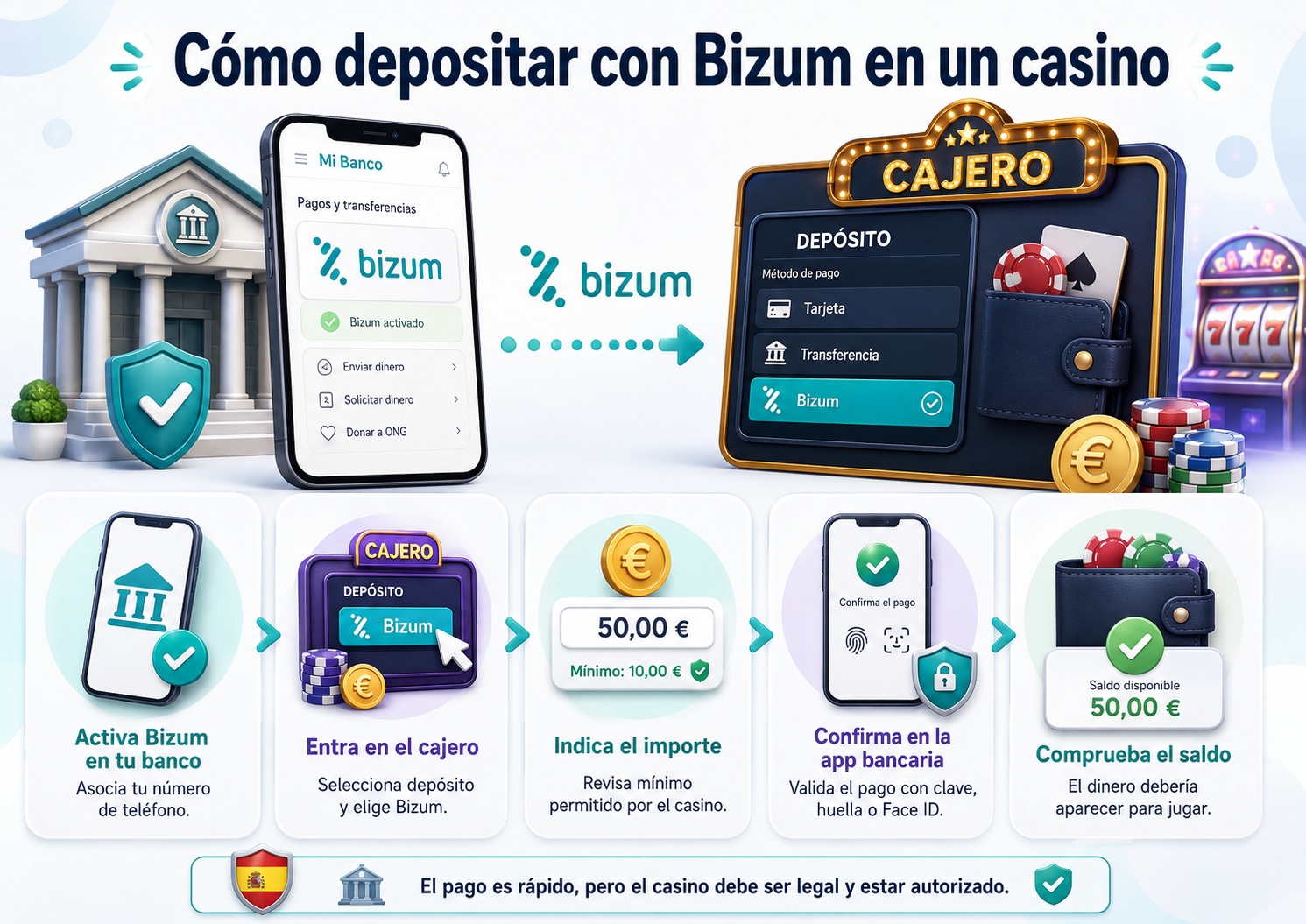 Mejores Casinos con Bizum en España 2026