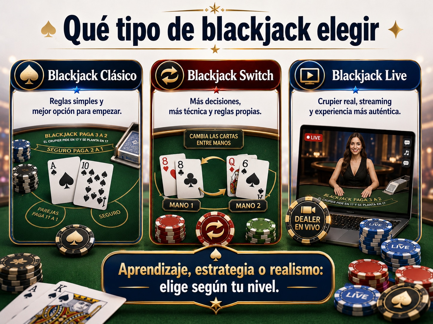 Mejores Casinos con Blackjack Online en España 2026